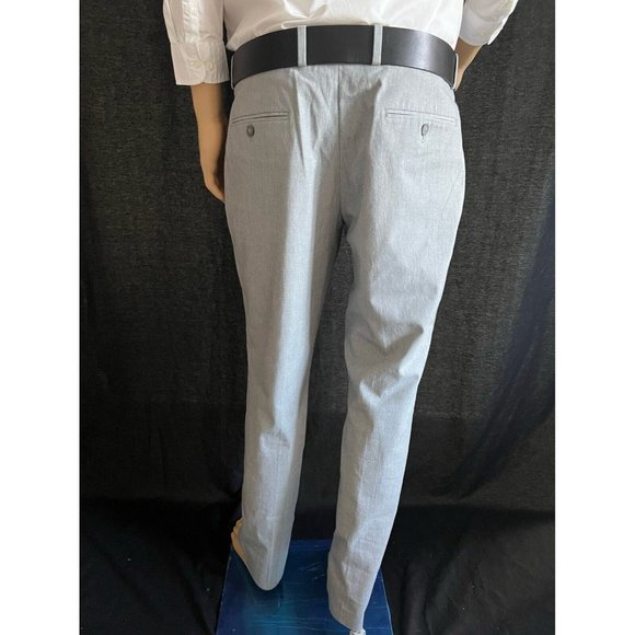 Express Men's Pants Chinos Gray Casual Cotton Straight Fit 33/32 - Picture 5 of 7